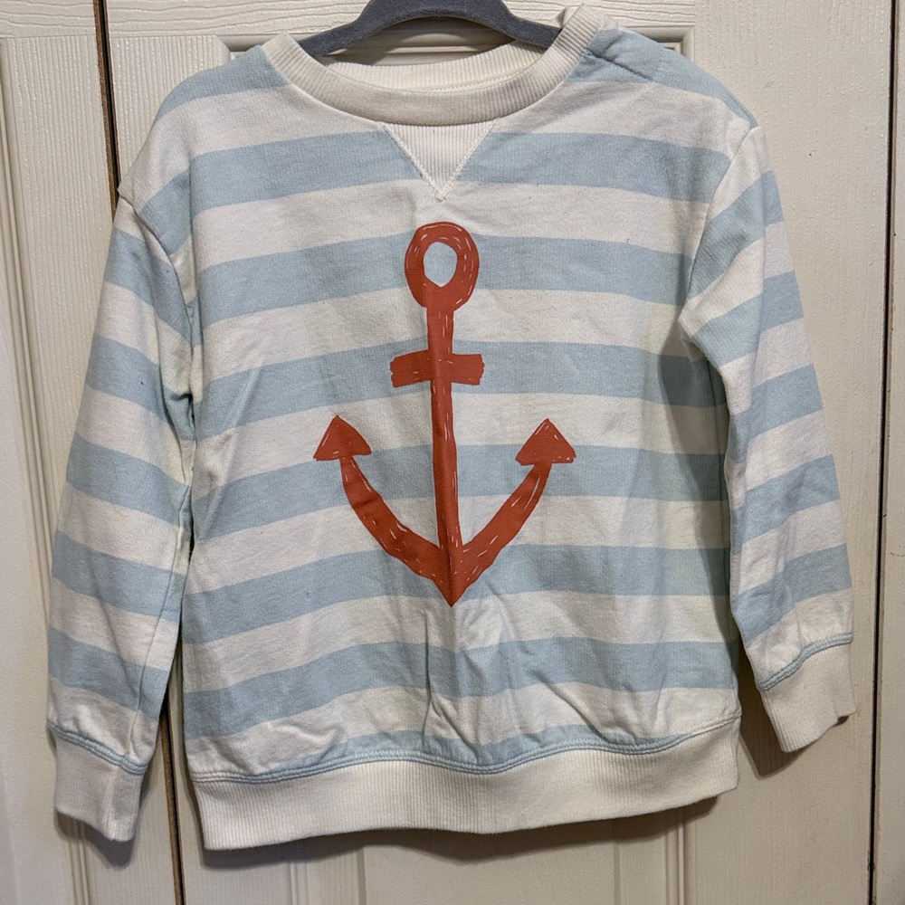 Striped Anchor Kids Sweatshirt